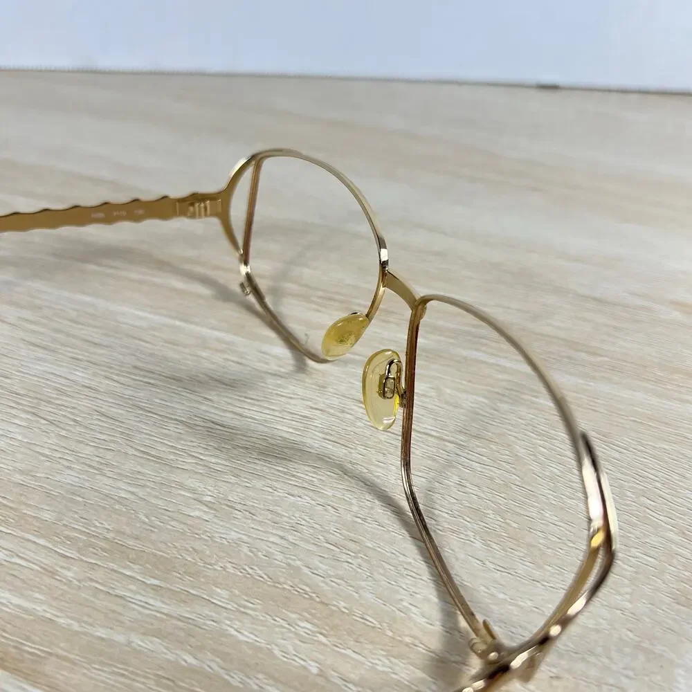 Vintage Yves Saint Laurent 6056 Y119 Sunglasses FRAMES ONLY Gold Brown Italy